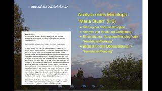 Analyse Monolog im Drama Mortimer in „Maria Stuart“ II6  kreative Umwandlung in quotinneren Monologquot [upl. by Albur456]