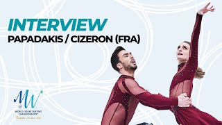 Interview Papadakis  Cizeron FRA  Montpellier 2022  WorldFigure [upl. by Paapanen108]