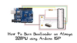 How To Burn Bootloader on Atmega 328PU using Arduino ISP Part1 [upl. by Llener]