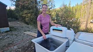 How I use my Wringer Washer offgrid offgridliving offgridlife [upl. by Rudiger768]