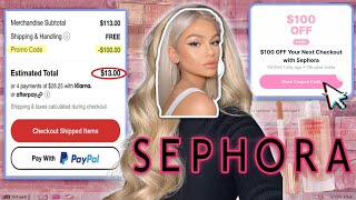 Sephora Discount Code 2024 😎 How I Saved 100 on My Latest Sephora Haul with Sephora Promo Code [upl. by Armalda]