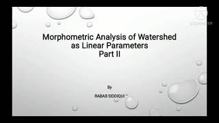 Morphometric analysis of Watershed Part2 [upl. by Nevyar]