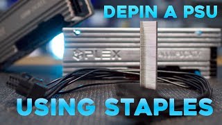 Depin a PSU cable using only staples READ DESCRIPTION [upl. by Dallis830]