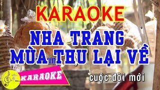 Nha Trang Mùa Thu Lại Về Karaoke  Beat Chuẩn [upl. by Tarryn]