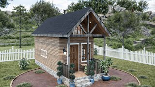 3x7m Tiny Cabin The Perfect Cozy Hideaway for Simple Living [upl. by Eniluap]