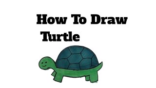 How To Draw Turtle Turtle Drawing For Kids T For Turtle [upl. by Tempest]