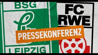 Pressekonferenz zur Partie BSG Chemie Leipzig und dem FC RotWeiß Erfurt [upl. by Nnaillij]