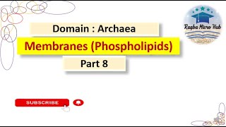 Archaeal cell membrane Phospholipids domain archaea archaea phospholipids lecture [upl. by Atiekan]