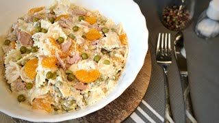 Nudelsalat mit Thunfisch und Mandarinen  ungewöhnlich lecker [upl. by Stiles]