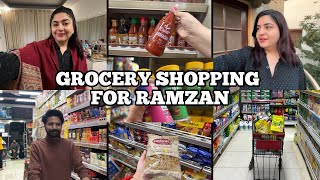 Ramadan Grocery Shopping Itna rush tha we had to leave 😅  GlossipsVlogs [upl. by Anuahsat496]