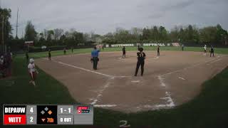 Wittenberg Softball vs DePauw Game 2 42724 [upl. by Hogle]