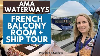 AmaLea Ama Waterways French Balcony  Ship Tour Adventures by Disney 🧚‍♀️ Pixie Dust Adventures [upl. by Enrika588]