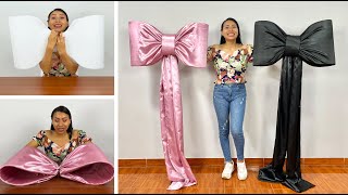 Como hacer un Moño o Lazo Grande para Decoración  🎀 Giant Bow 🎀 [upl. by Bucella]