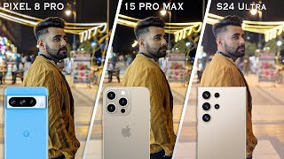 Samsung S24 Ultra vs iPhone 15 Pro Max vs Google Pixel 8 Pro  Best Camera 2024 [upl. by Atsiuqal391]