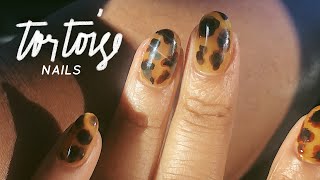 DIY TORTOISE SHELL NAIL ART  abetweene [upl. by Halford]