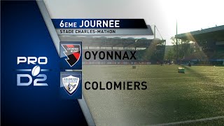 J6 PRO D2  OYONNAX vs COLOMIERS  Le match en bref [upl. by Namron]