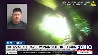 Woman calls 911 to order pizza  leading Florida deputies to rescue her from alleged attacker [upl. by Lativa55]