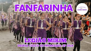 Corpo Coreográfico da Fanfarrinha Legião Mirim  Desfile Cívico de Promissão 2024  1ª Peça [upl. by Collen67]