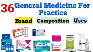 Common Medicine for General Medical Practice  Medicine Brand Name Composition Use [upl. by Lienhard445]