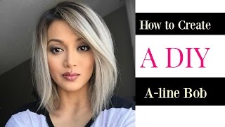 How to Create a DIY Aline Bob cut [upl. by Yelbmik]