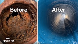 How Pipes Are Professionally Cleaned and Relined  Art Insider [upl. by Abil391]