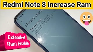 Redmi note 8 increase Ram  Memory extension in redmi note 8 [upl. by Bowen488]