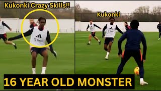 Ruben Amorim Bring 16YEAR OLD 6ft 5in DEFENDER Godwill Kukonki to First Team Training Man Utd News [upl. by Tod]