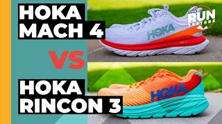 Hoka Mach 4 Versus Hoka Rincon 3  Which versatile daily shoe should you buy [upl. by Aelahs48]