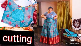 perfect lehenga blouse cutting and stitching and fine and fitting [upl. by Wilkins]