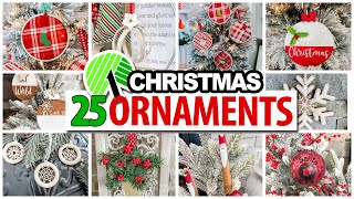 25 BEST DIY Holiday Ornaments Beginner friendly Dollar Tree Christmas 2024 [upl. by Reteid659]