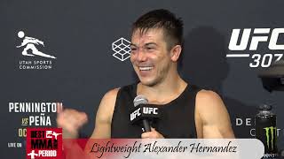 Alexander Hernandez UFC 307 Post Fight Interview [upl. by Ahsir]