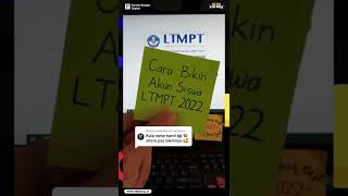 Cara Daftar Akun LTMPT 2022 TERBARU Shorts [upl. by Esnohpla839]