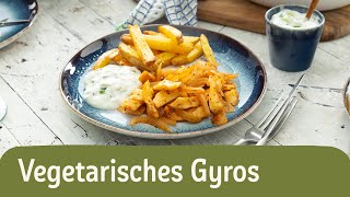 Vegetarisches Gyros selber machen – mit Halloumi 👩‍🍳  REWE Deine Küche [upl. by Oilalue]