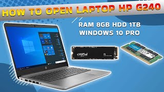 How To Open Laptop HP G240 G8 365K5PA i71065G7 RAM 8GB HDD 1TB Windows 10 Pro  Technical Gyan [upl. by Socher]