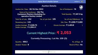 SPICES BOARD LIVE EAUCTION 04112023  CPMCS [upl. by Dirgis]