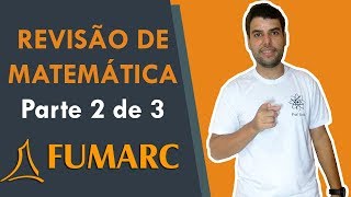 Revisão Matemática parte 2  Questões da FUMARC [upl. by Theta]