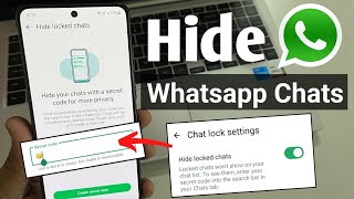 how to hide whatsapp chat  whatsapp chat hide kaise kare [upl. by Miko]