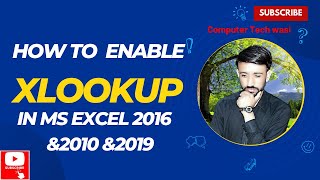 Enabling Xlookup In Microsoft Excel 2016  Excel Addins Tutorial [upl. by Kynan]