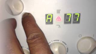 Ariston Boiler lockout displaying A 77  Gas boiler London Ariston Boiler service London [upl. by Dahij]