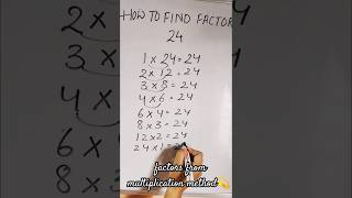 find factors in an easy way  factors from the multiplication method factors tricks of any number [upl. by Nadiya]