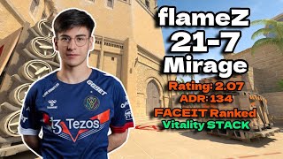 flameZ playing FACEIT with Vitality Mirage July 10 2024  CS2 POV [upl. by Bethena]