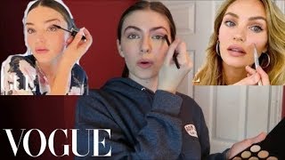 Following Victorias Secret Models Vogue Makeup Tutorials [upl. by Anead]