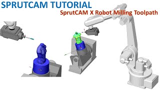 SprutCAM Tutorial 143  SprutCAM X Robot Milling Toolpath Machining [upl. by Arrat]