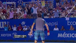 INCREDIBLE rally between Dimitrov and Murray  Acapulco 2014 [upl. by Nickolaus]