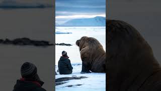 Watching the View with a Walrus Walrus ViralVideo Arctic Wildlife Nature Animals cute love [upl. by Jacqui]