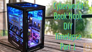 Cyberworld Book Nook DIY Timelapse [upl. by Lowe]