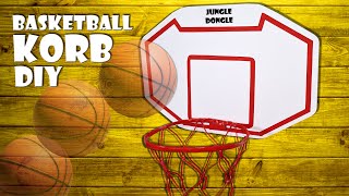 Basketball Korb selber machen Spielzeug aus Papier basteln  paper NBA basketball hoop DIY 4K [upl. by Salakcin]