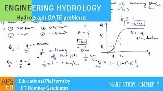 Hydrograph GATE solved Problems  Engineering hydrology [upl. by Sinned]