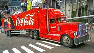 MEGA RC MODEL SCALE TRUCKS TRACTORS RC BUS RC MODEL COCA COLA CHRISTMAS TRUCK [upl. by Kane]