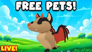 🔴 LIVE  Giving Away Free Pets In Adopt Me [upl. by Berti]